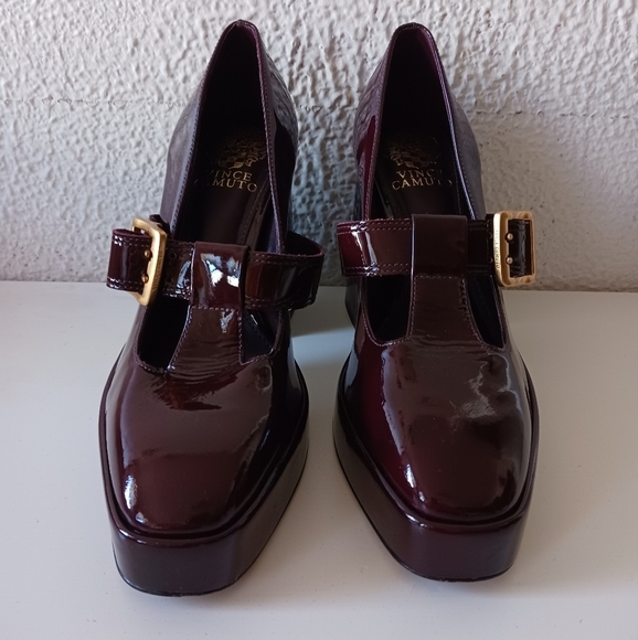 Vince Camuto Elegant Burgundy Marocean Platform Loafers Mary Jane size 7.5 - Picture 3 of 16